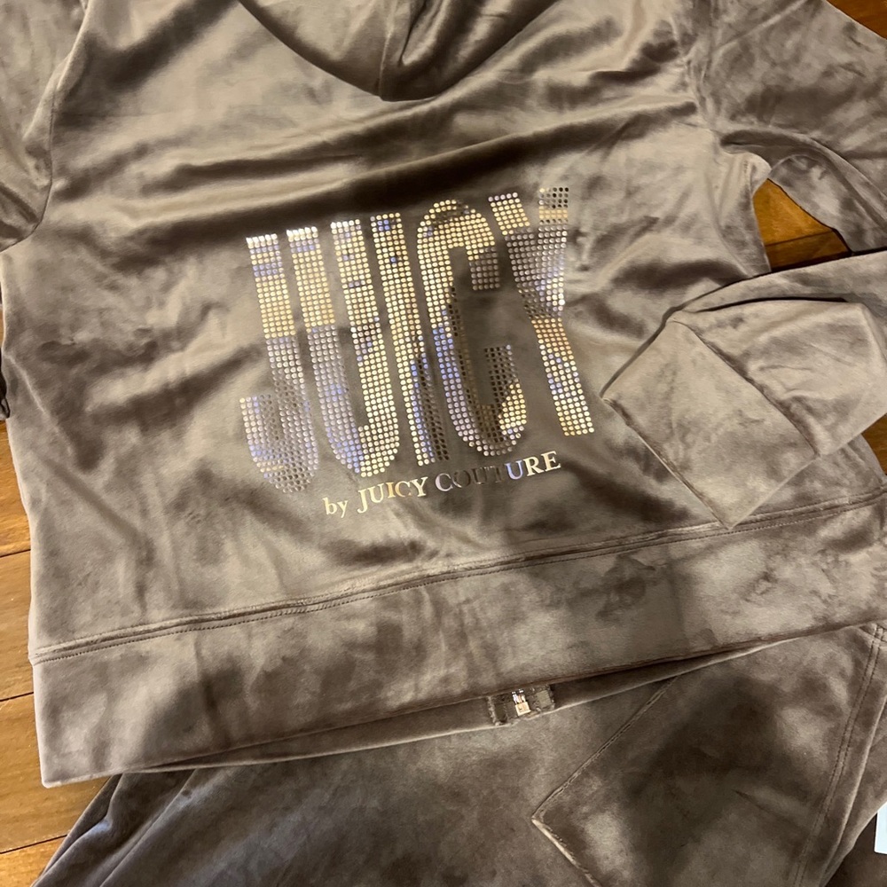 Juicy couture velour tracksuit lounge set brown and gold logo bridal party sets